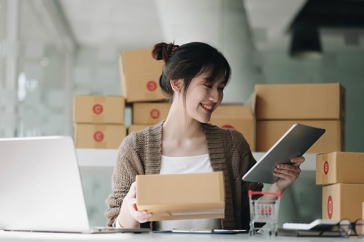 woman running a business