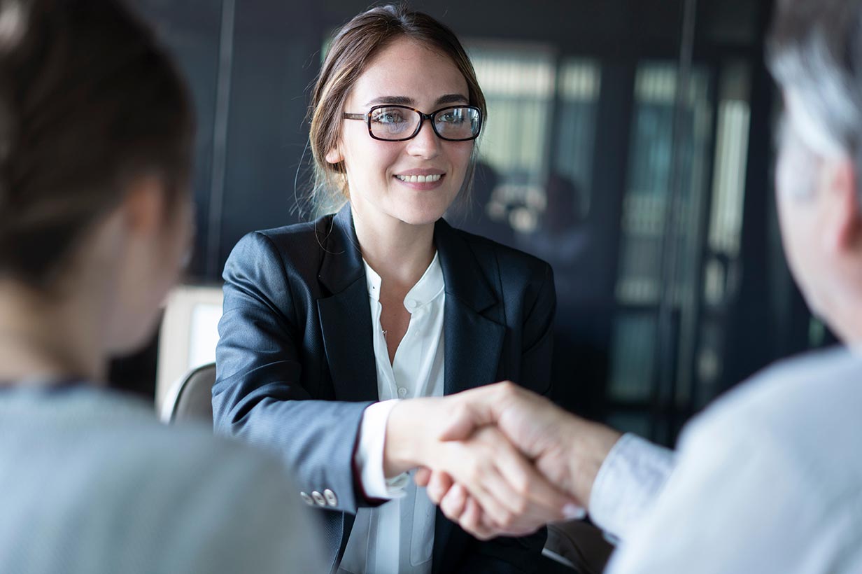 business hand shake